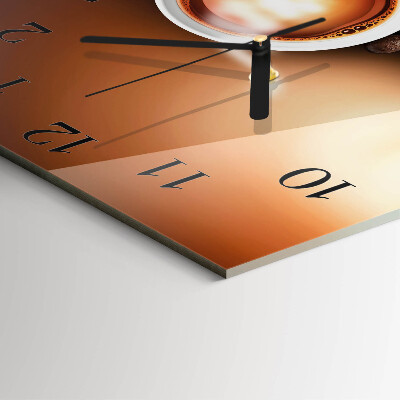 Orologio quadrato Caffè