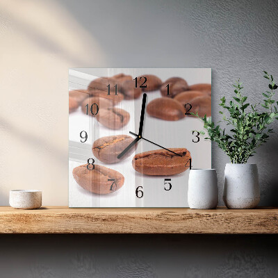 Orologio quadrato chicchi di caffè