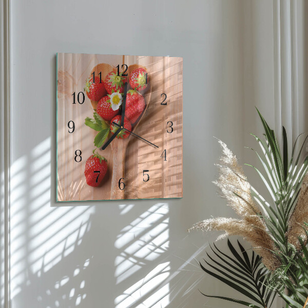 Orologio quadrato Fragola