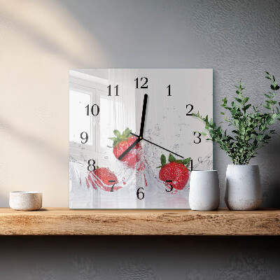 Orologio quadrato Fragola
