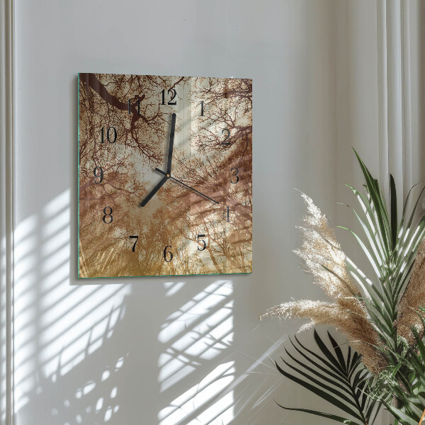 Orologio quadrato Chiome degli alberi