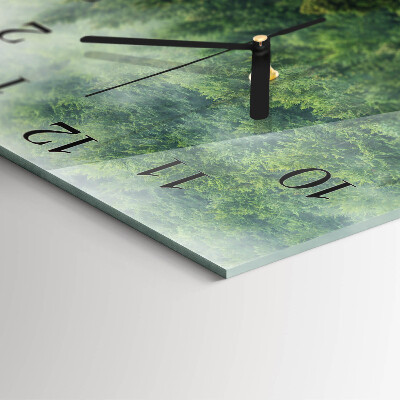 Orologio quadrato Foresta nebbiosa
