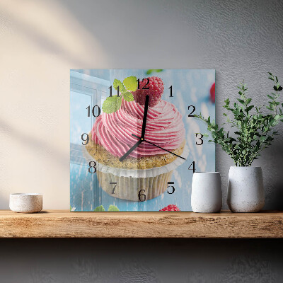 Orologio quadrato muffin ai lamponi