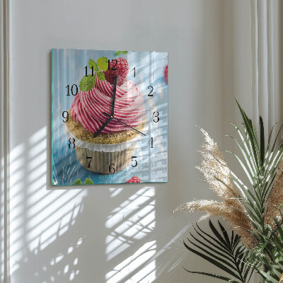 Orologio quadrato muffin ai lamponi