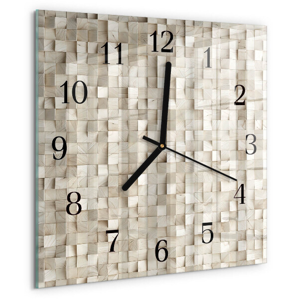 Orologio quadrato mosaico in stucco