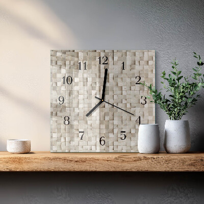 Orologio quadrato mosaico in stucco
