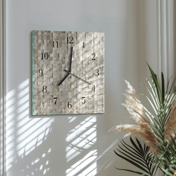 Orologio quadrato mosaico in stucco