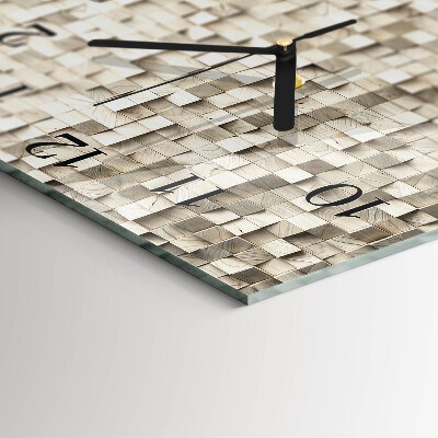 Orologio quadrato mosaico in stucco