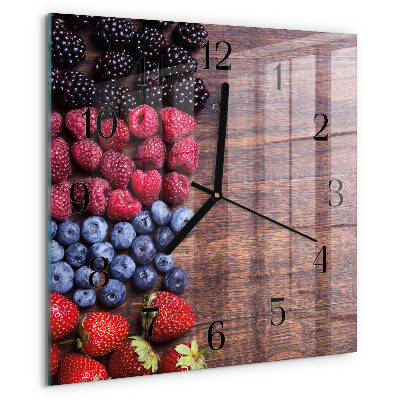 Orologio quadrato Frutti di bosco