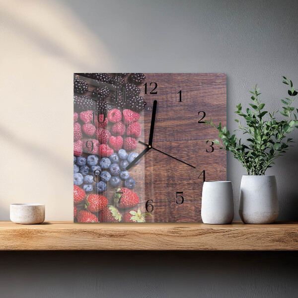 Orologio quadrato Frutti di bosco