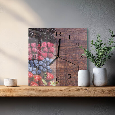Orologio quadrato Frutti di bosco