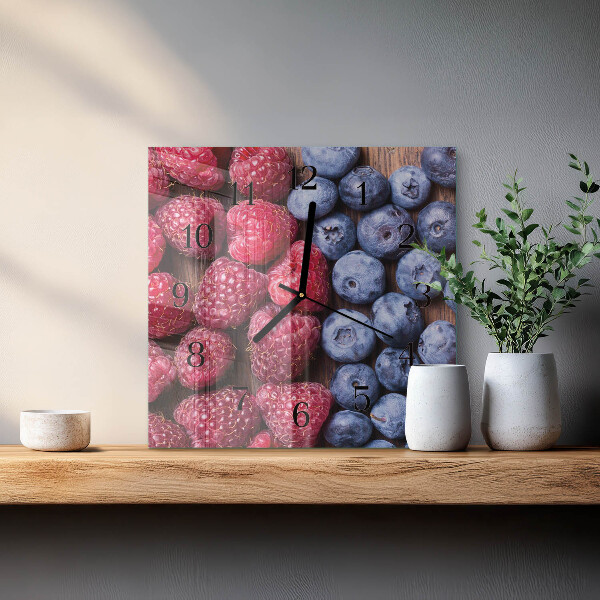 Orologio quadrato Frutti di bosco