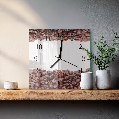 Orologio quadrato chicchi di caffè