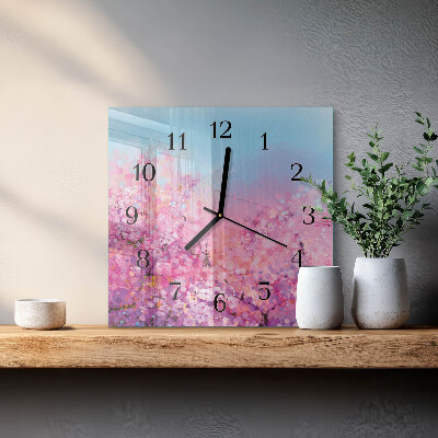 Orologio quadrato Motivo floreale