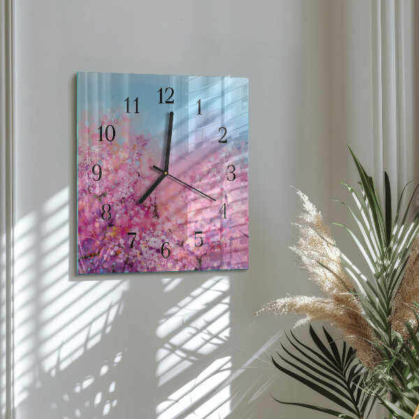 Orologio quadrato Motivo floreale