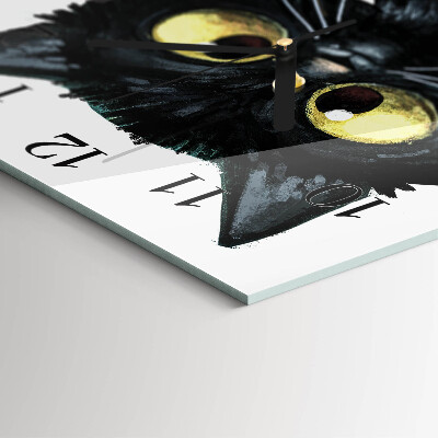 Orologio quadrato Gatto nero