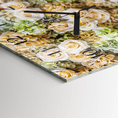 Orologio quadrato Fiori eleganti