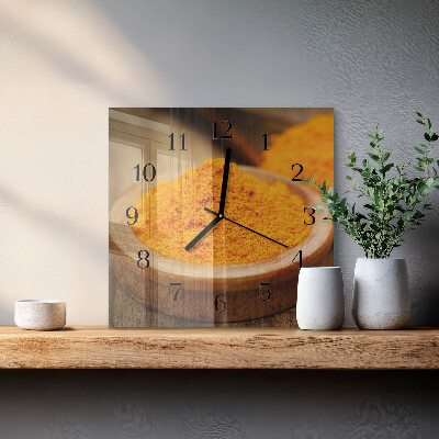 Orologio quadrato Curcuma