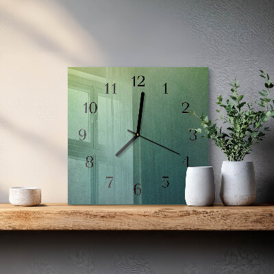 Orologio quadrato sfumatura verde