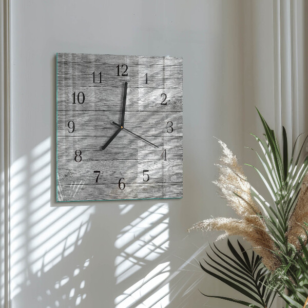 Orologio quadrato Legni grigi