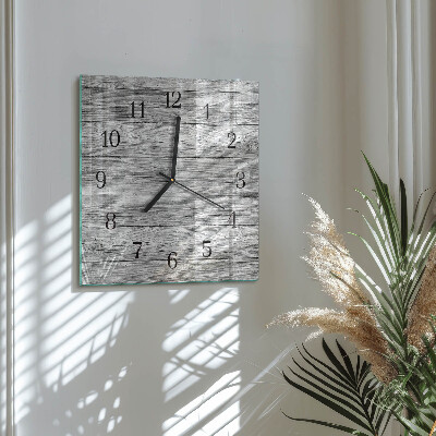Orologio quadrato Legni grigi