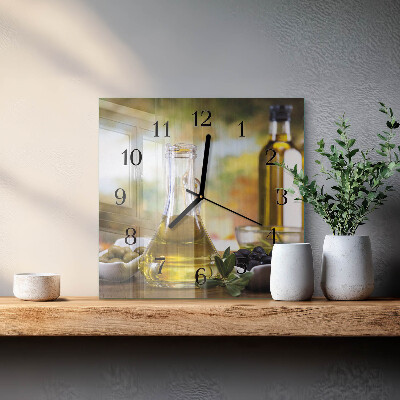 Orologio quadrato olio d'oliva