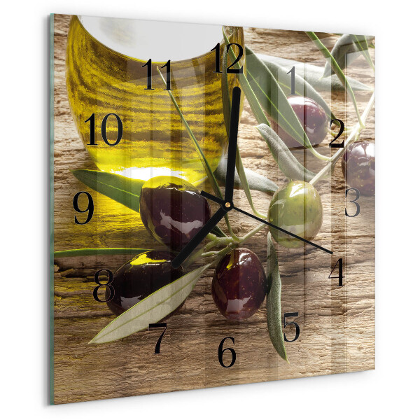 Orologio quadrato olio d'oliva