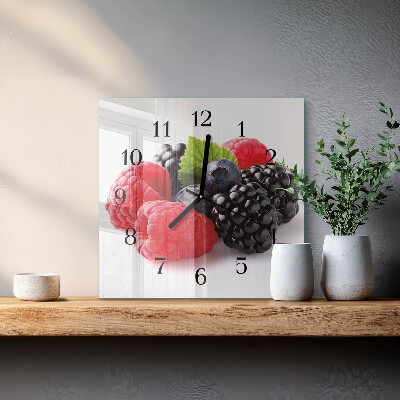 Orologio quadrato Frutti di bosco