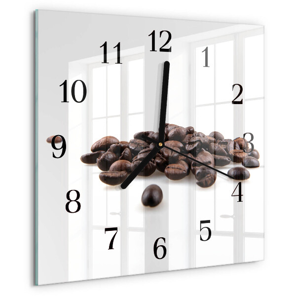 Orologio quadrato chicchi di caffè