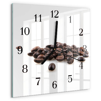 Orologio quadrato chicchi di caffè