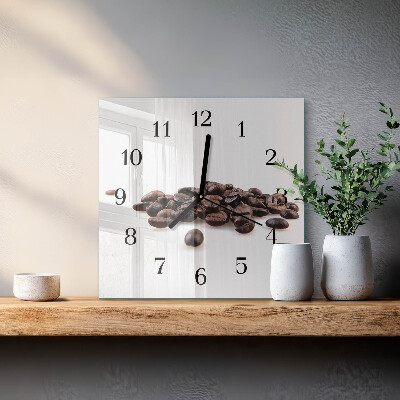 Orologio quadrato chicchi di caffè
