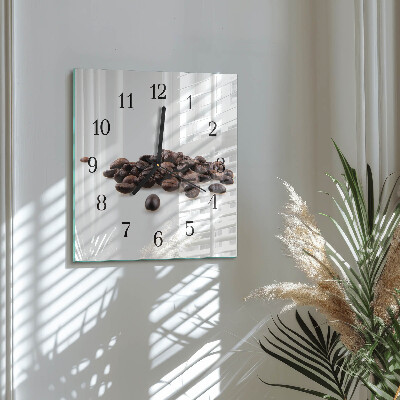 Orologio quadrato chicchi di caffè