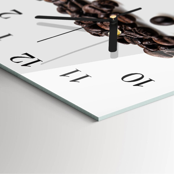 Orologio quadrato chicchi di caffè