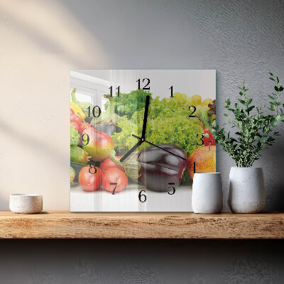 Orologio quadrato Verdure