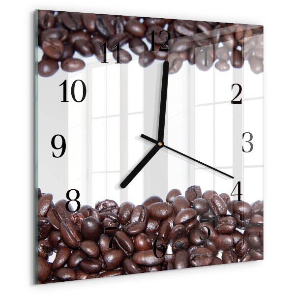 Orologio quadrato chicchi di caffè