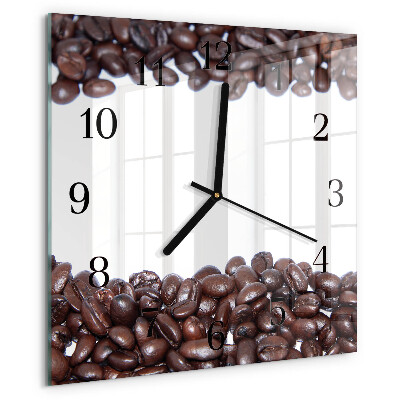 Orologio quadrato chicchi di caffè