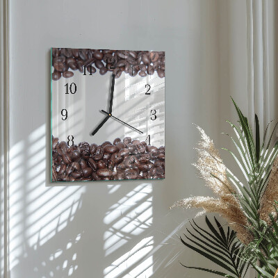 Orologio quadrato chicchi di caffè