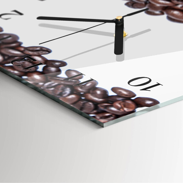 Orologio quadrato chicchi di caffè
