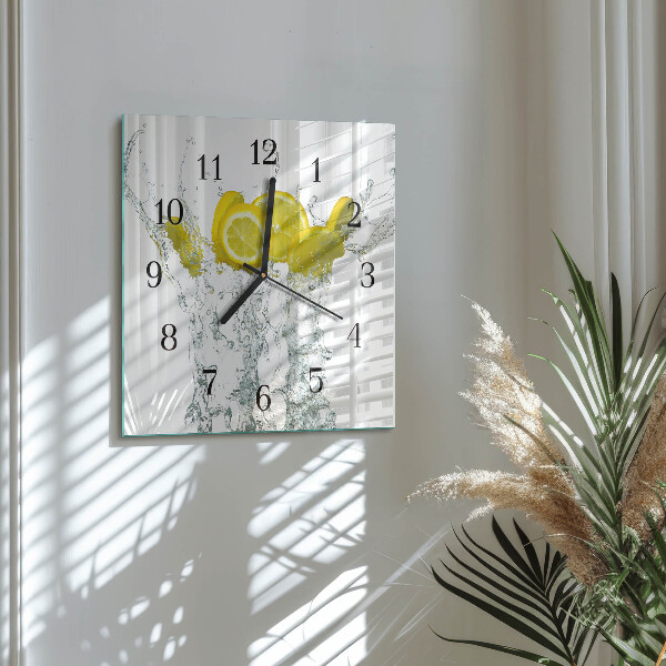 Orologio quadrato Acqua con limone
