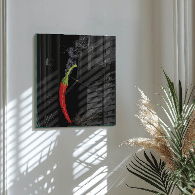 Orologio quadrato peperoncino
