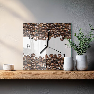 Orologio quadrato chicchi di caffè