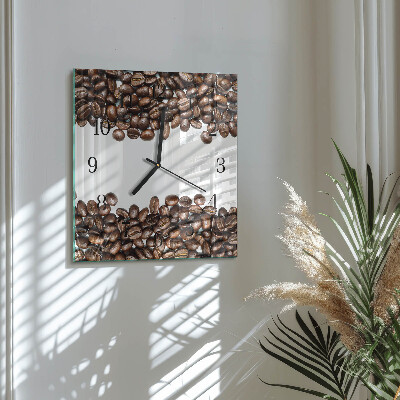 Orologio quadrato chicchi di caffè