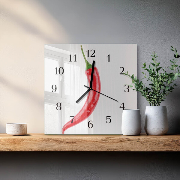 Orologio quadrato peperoncino