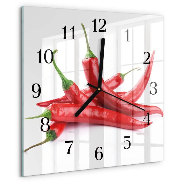 Orologio quadrato peperoncini