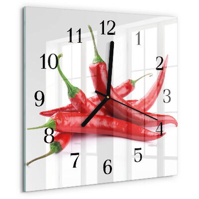 Orologio quadrato peperoncini