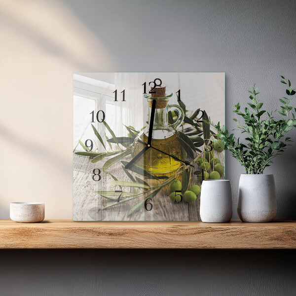 Orologio quadrato olio d'oliva