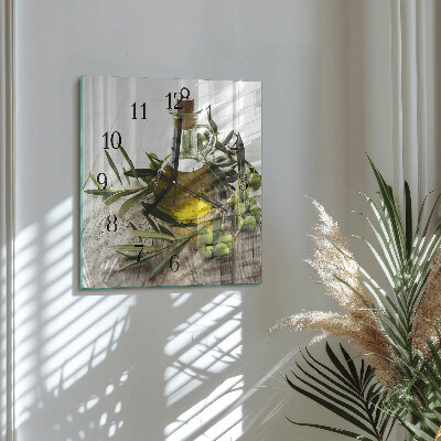 Orologio quadrato olio d'oliva