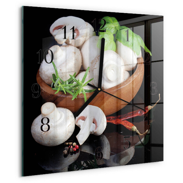 Orologio quadrato Funghi