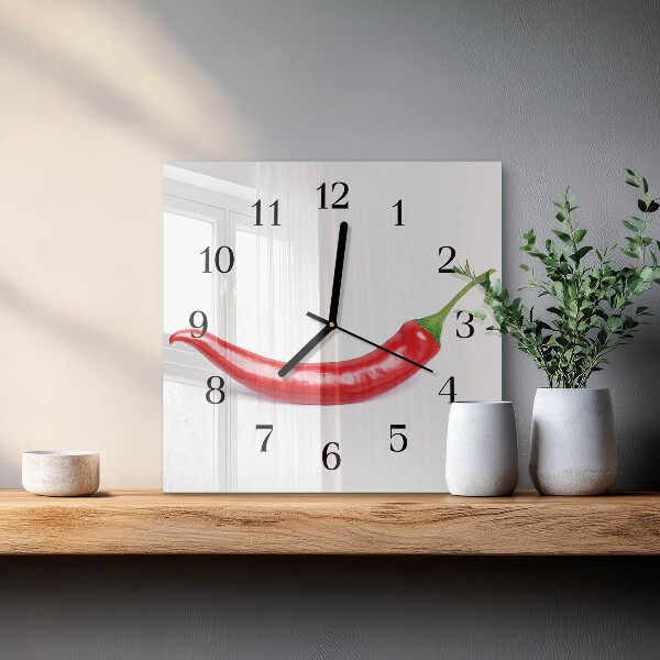 Orologio quadrato peperoncino