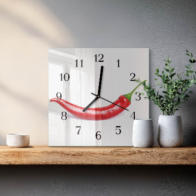 Orologio quadrato peperoncino